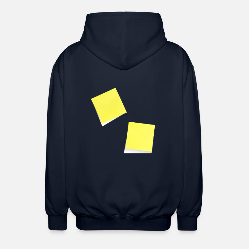 note jaune , adhésif , sticky note - Veste à capuche unisexe - marine