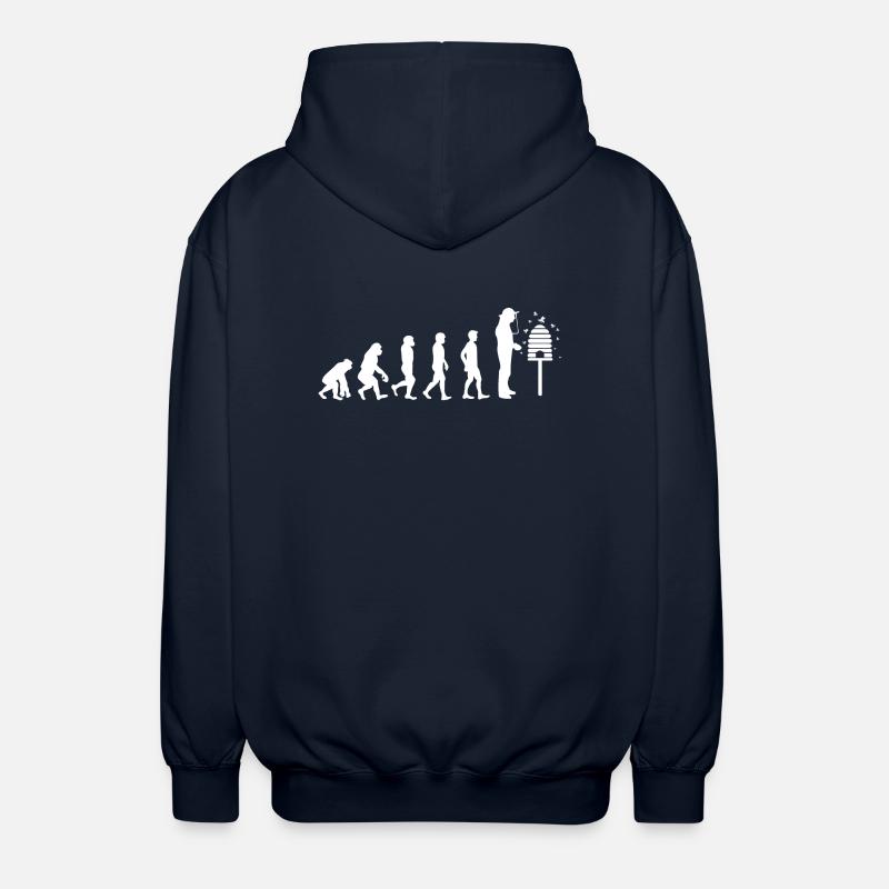 T-Shirt Geschenk - Imker Evolution - Unisex Kapuzenjacke - Navy