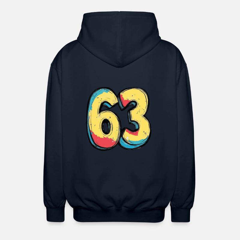 63 Number Comic - Unisex Hooded Jacket - navy