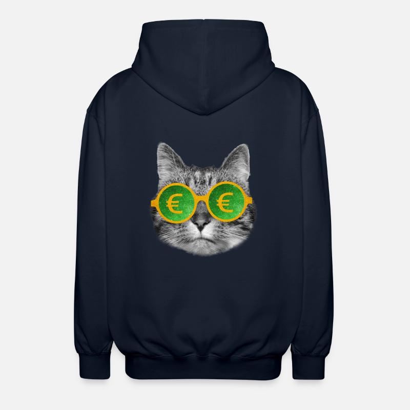 Lunettes d’argent pour chat - Veste à capuche unisexe - marine