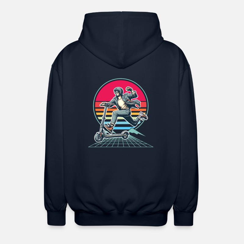 E-Scooter E-Roller Scooter - Unisex Kapuzenjacke - Navy
