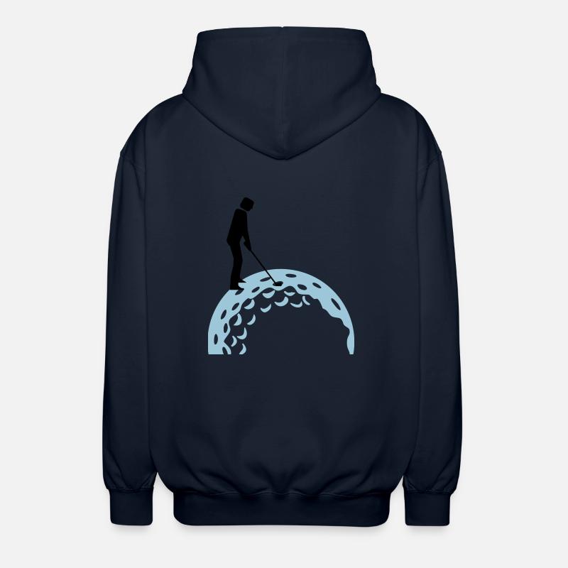 golfing (2c) - Unisex Hooded Jacket - navy