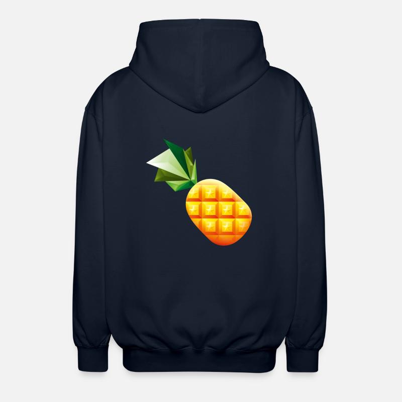 Smiley Pineapple - Unisex Hooded Jacket - navy