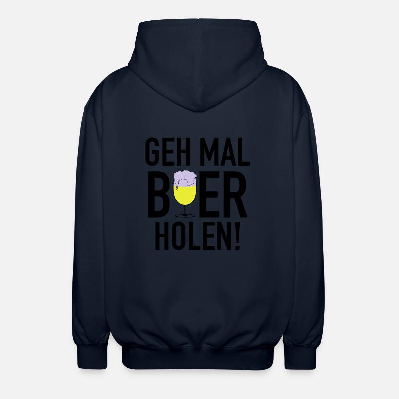 Bier holen 3c - Unisex Kapuzenjacke - Navy