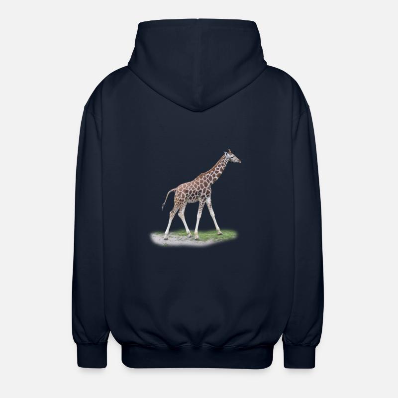 Junge Giraffe - Unisex Kapuzenjacke - Navy