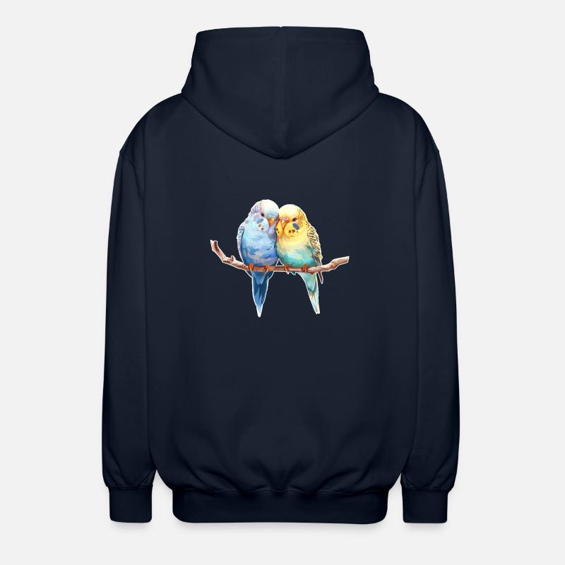 Paire de perruches - Veste à capuche unisexe - marine