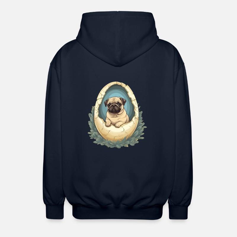 Carlin Hatches de Eggshell - Mignon - Veste à capuche unisexe - marine