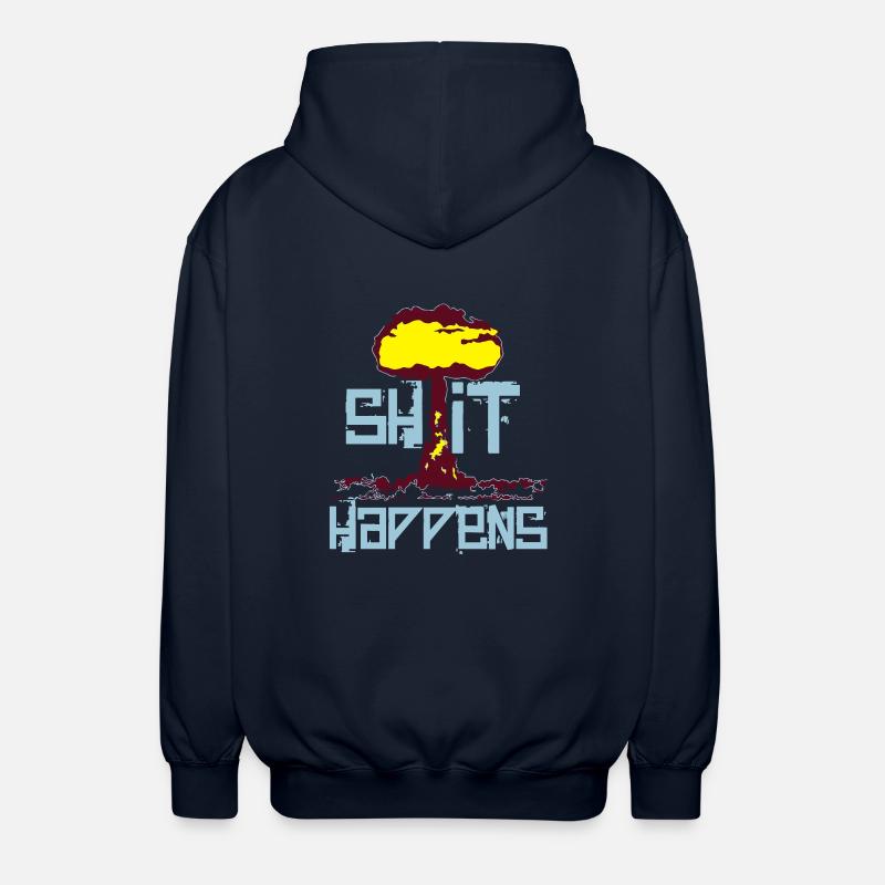 Scheiße passiert - Unisex Kapuzenjacke - Navy