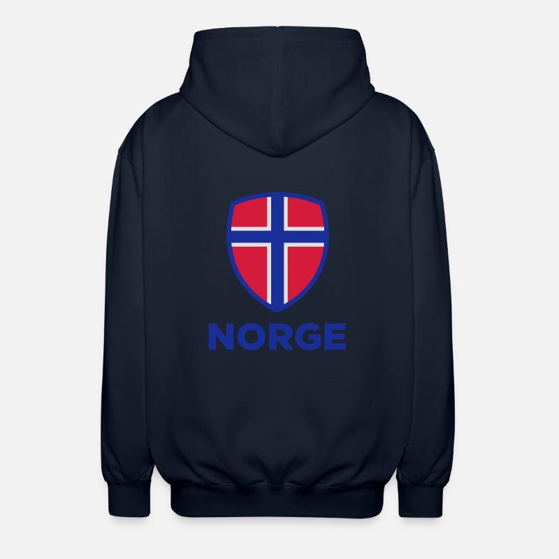 Drapeau national de Norvège - Veste à capuche unisexe - marine