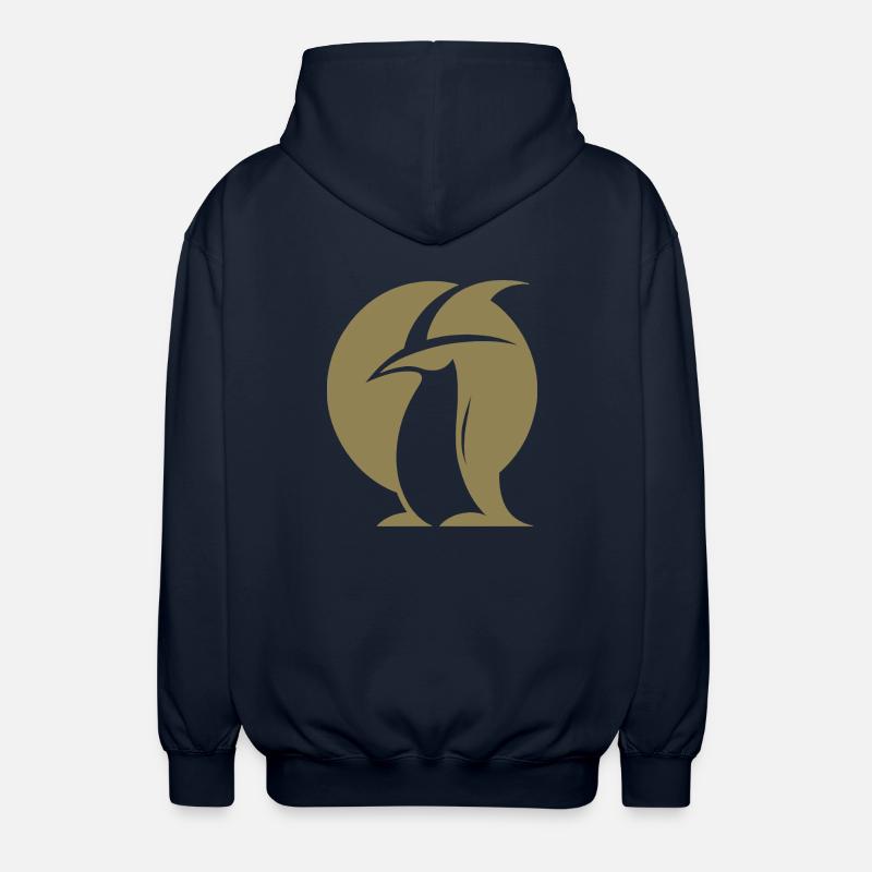 Penguin Witch Hat Silhouette Magical Creatures - Unisex Hooded Jacket - navy