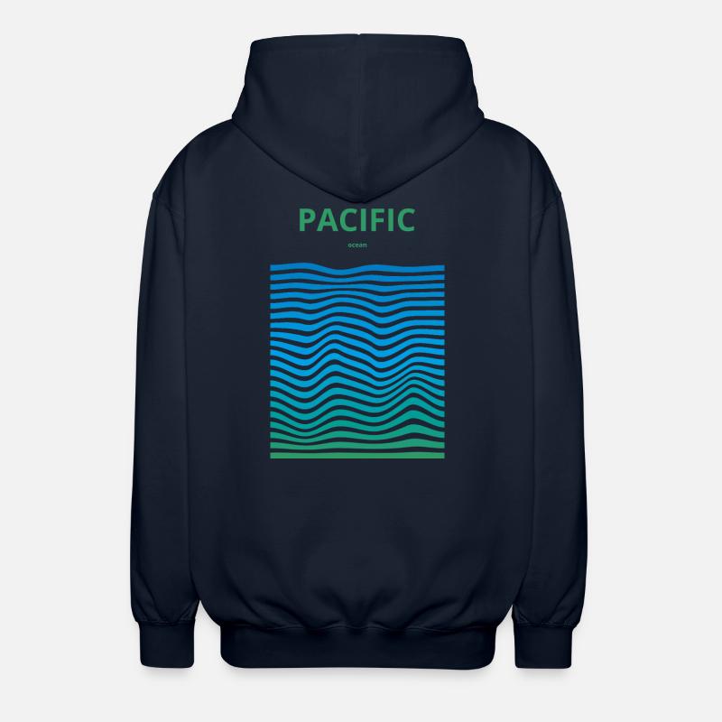 Océans dévastés : Pacifique - Veste à capuche unisexe - marine