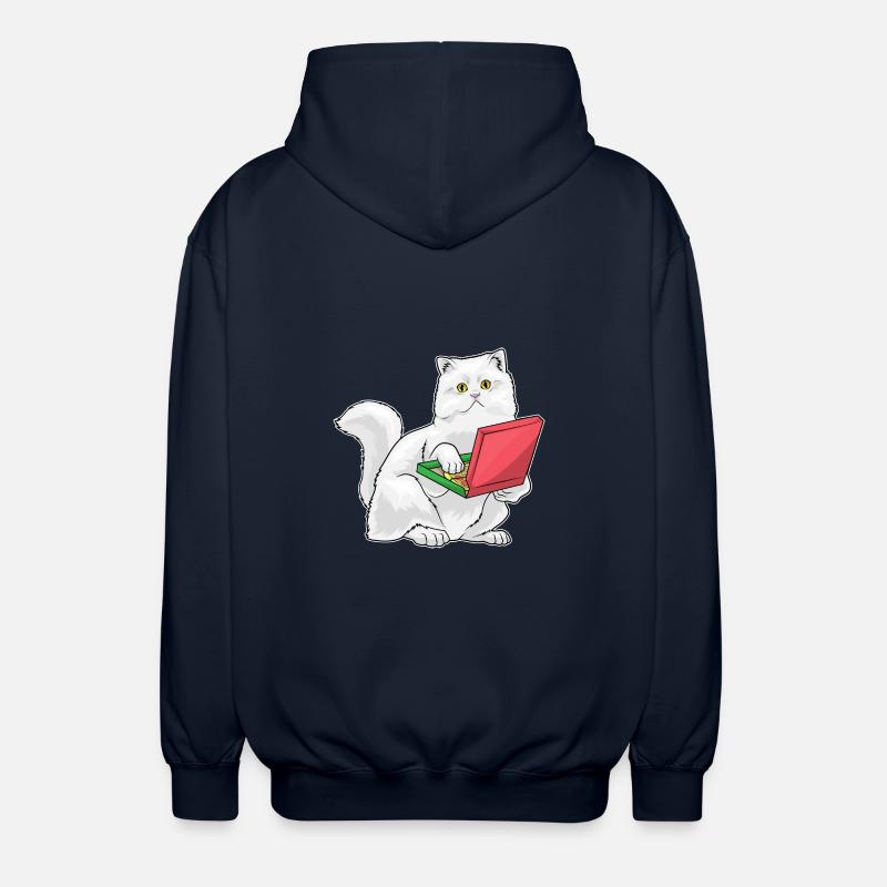 Pizza Chat Persan - Veste à capuche unisexe - marine