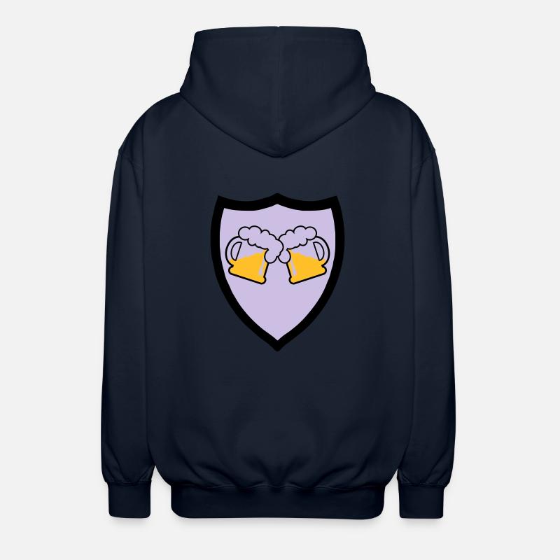 Bier Emblem 3c - Unisex Kapuzenjacke - Navy