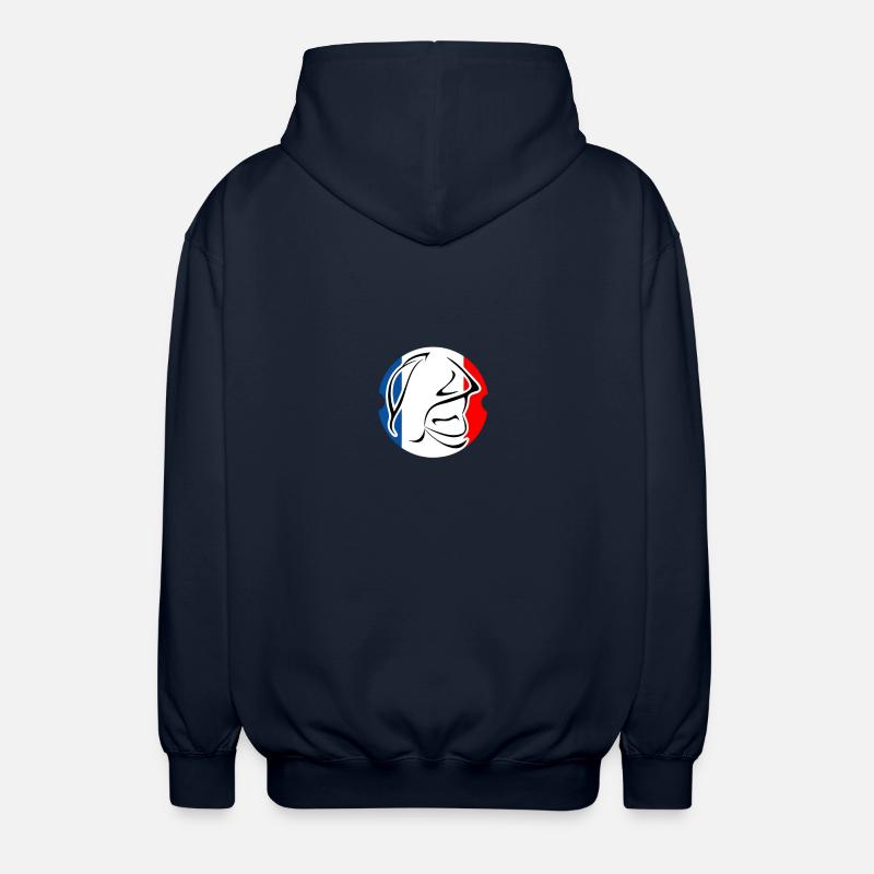 pompier logo - Veste à capuche unisexe - marine