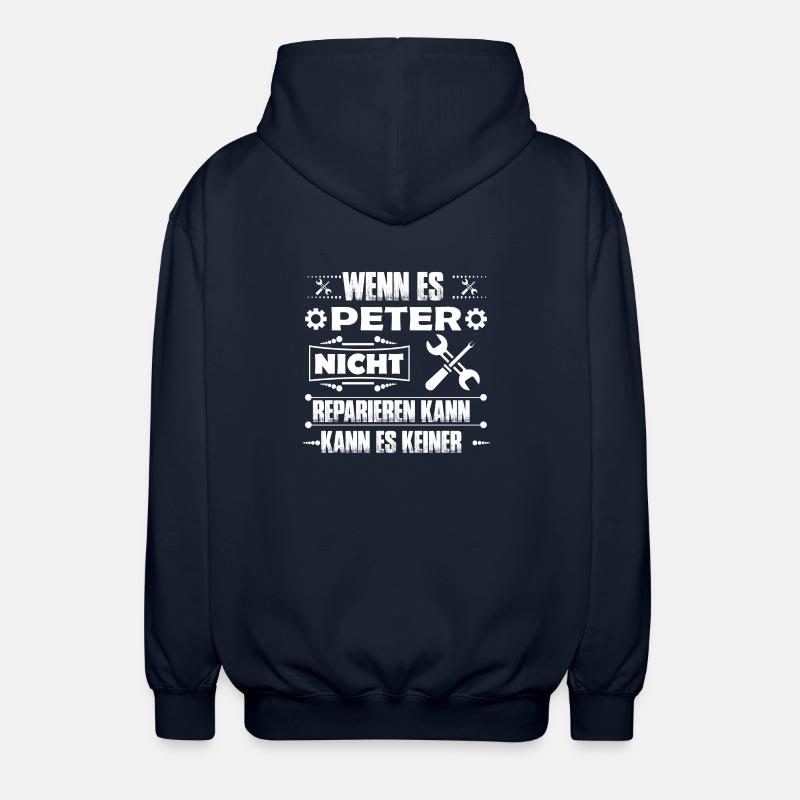 Peter - Handwerker Tshirt - Unisex Kapuzenjacke - Navy