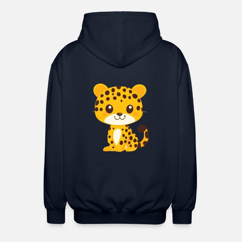 Little Leopard - Unisex Hooded Jacket - navy