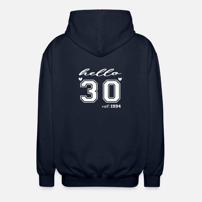 Hello 30 est 1994 - Unisex Hooded Jacket - navy