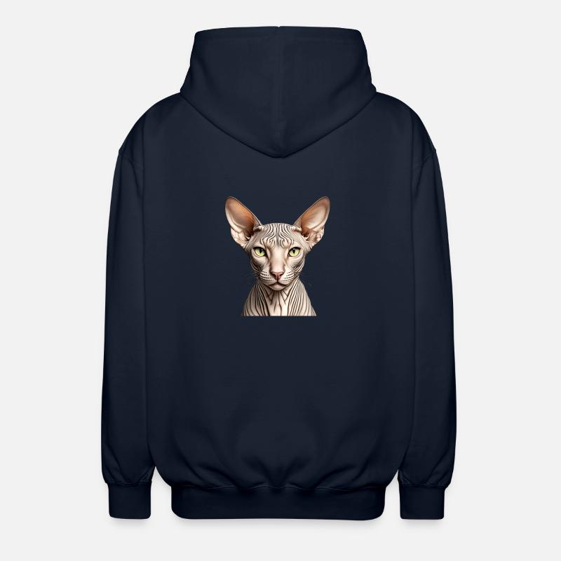 Chat Sphynx - Veste à capuche unisexe - marine