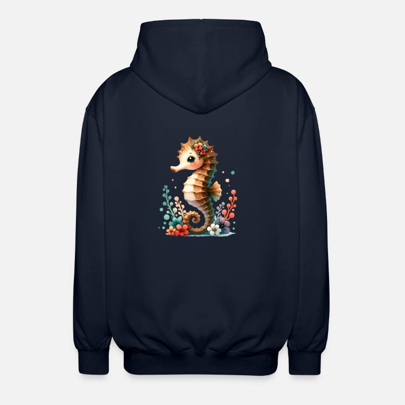 Seepferd Seepferdchen - Unisex Kapuzenjacke - Navy