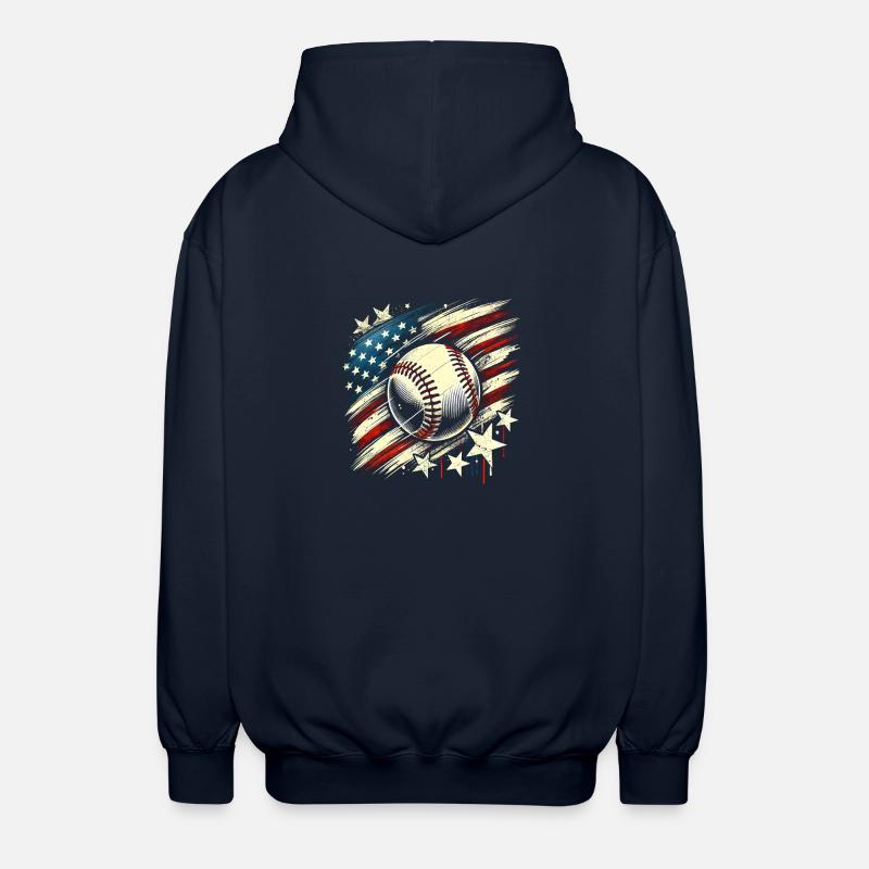 Baseball USA Conception grunge - Veste à capuche unisexe - marine