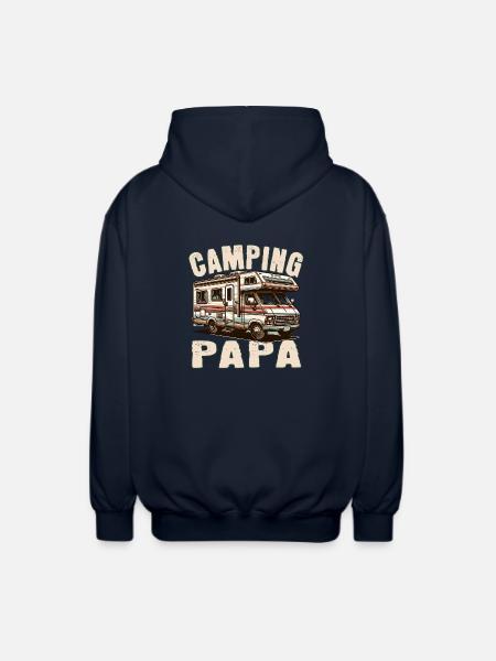 Camping Papa - Unisex Kapuzenjacke - Navy