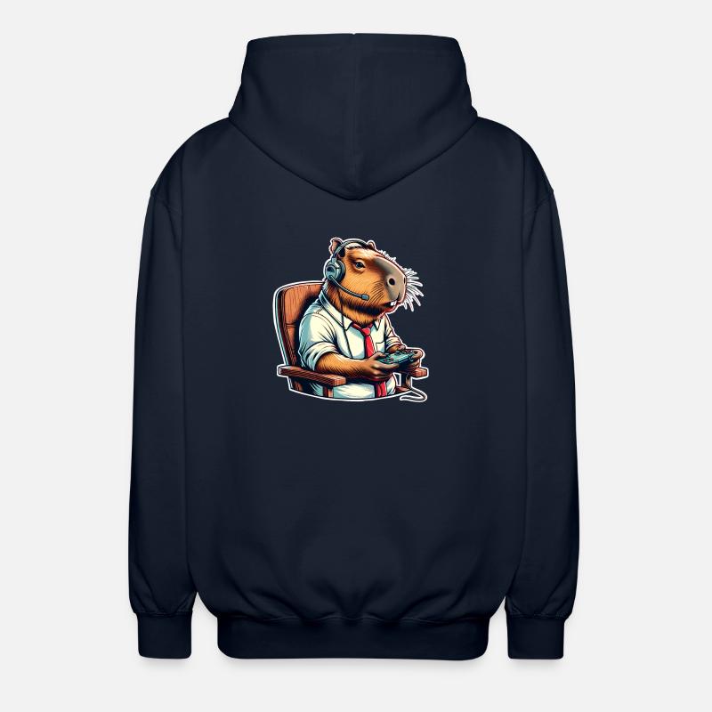 Capybara Nerd du jeu - Veste à capuche unisexe - marine