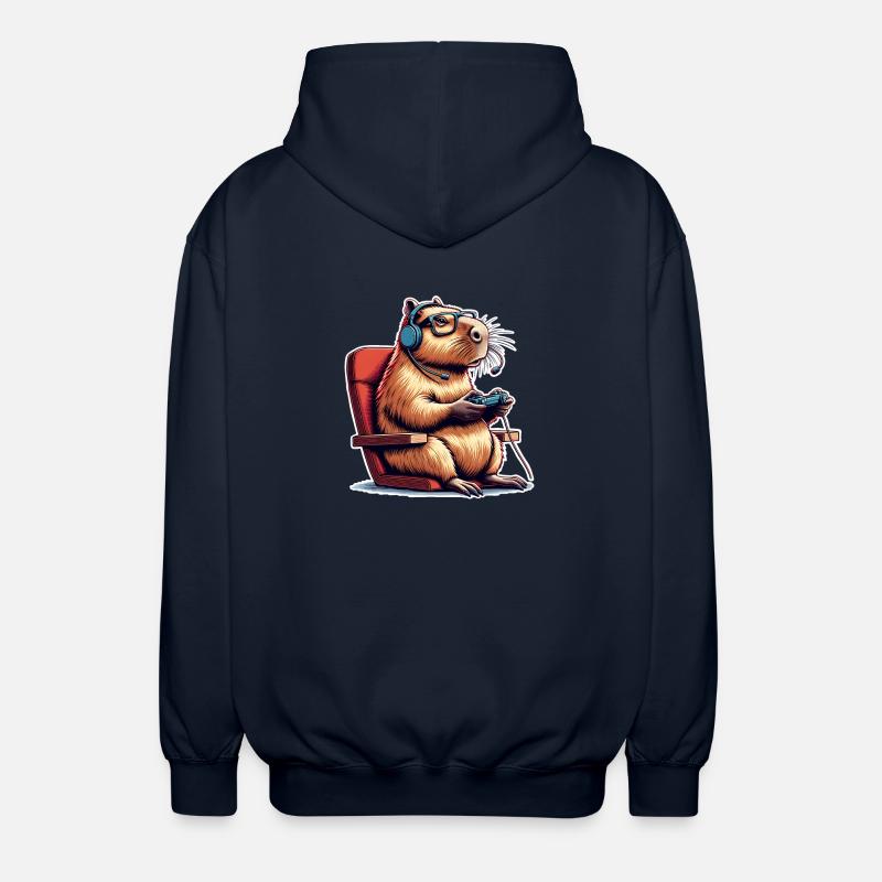Capybara Gaming Nerd - Unisex Kapuzenjacke - Navy