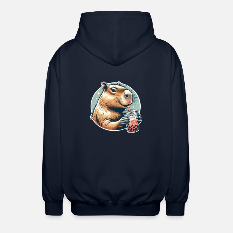 Capybara Bubble Tea - Unisex Kapuzenjacke - Navy