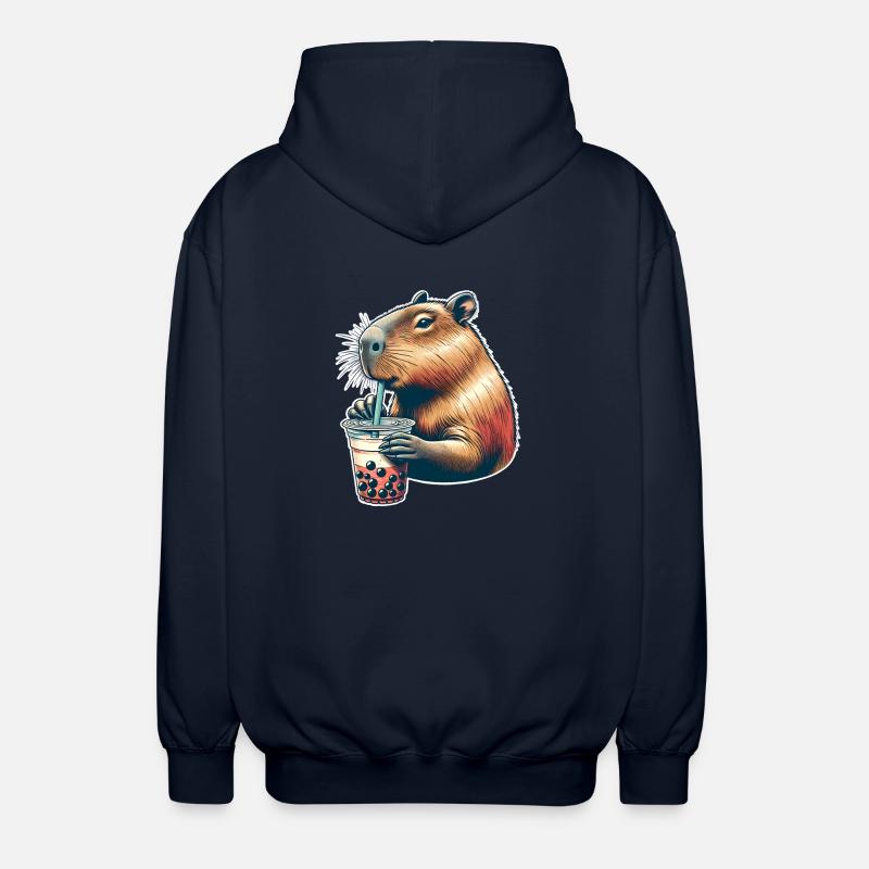 Capybara Bubble Tea - Unisex Kapuzenjacke - Navy