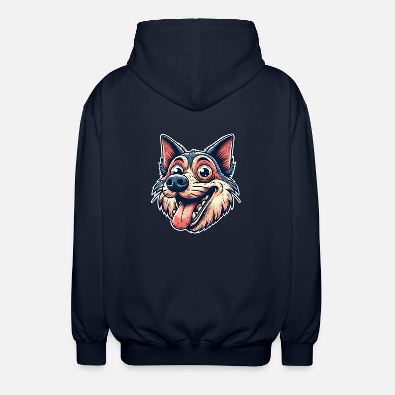 Chien - Veste à capuche unisexe - marine