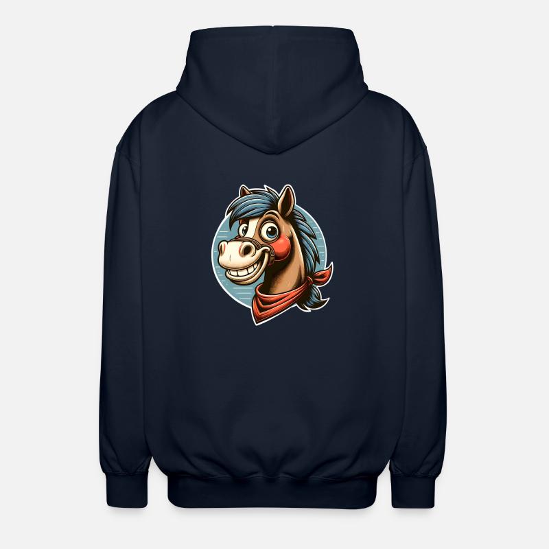 Cheval - Veste à capuche unisexe - marine