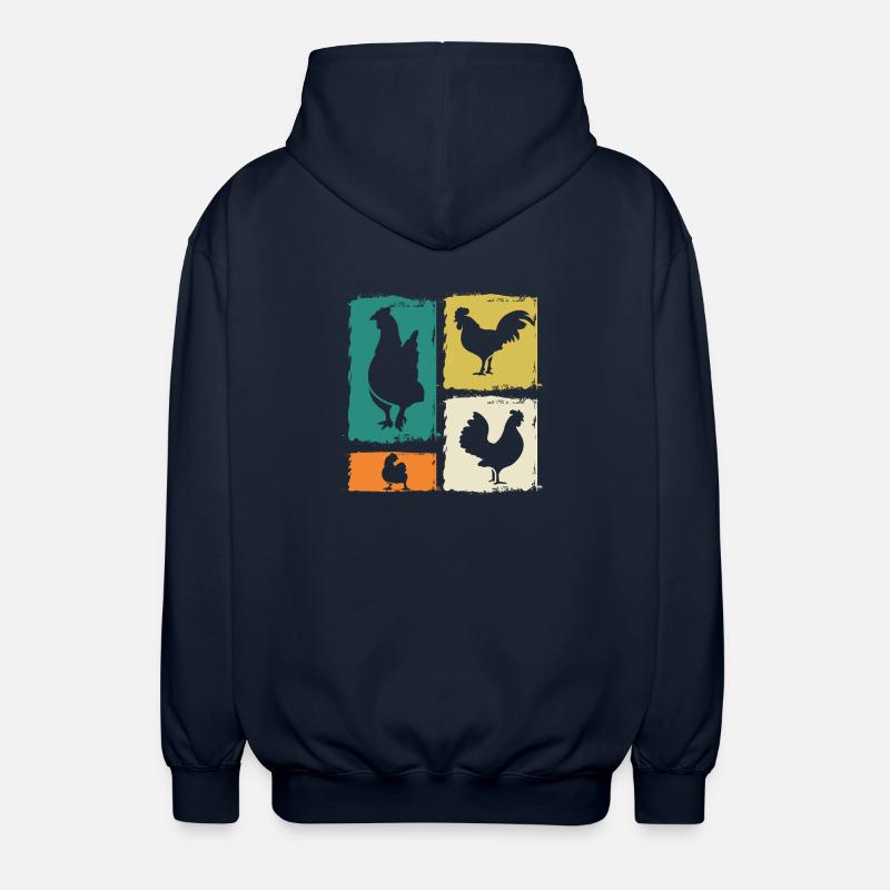 Poulet Coq - Veste à capuche unisexe - marine
