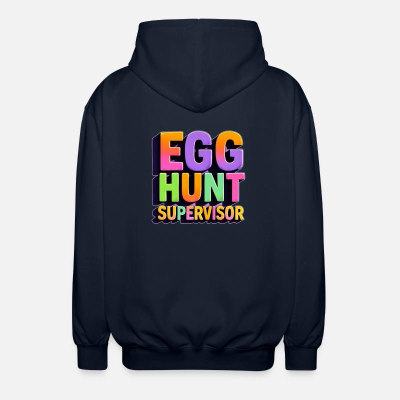 Egg Hunt Supervisor - Unisex Hooded Jacket - navy