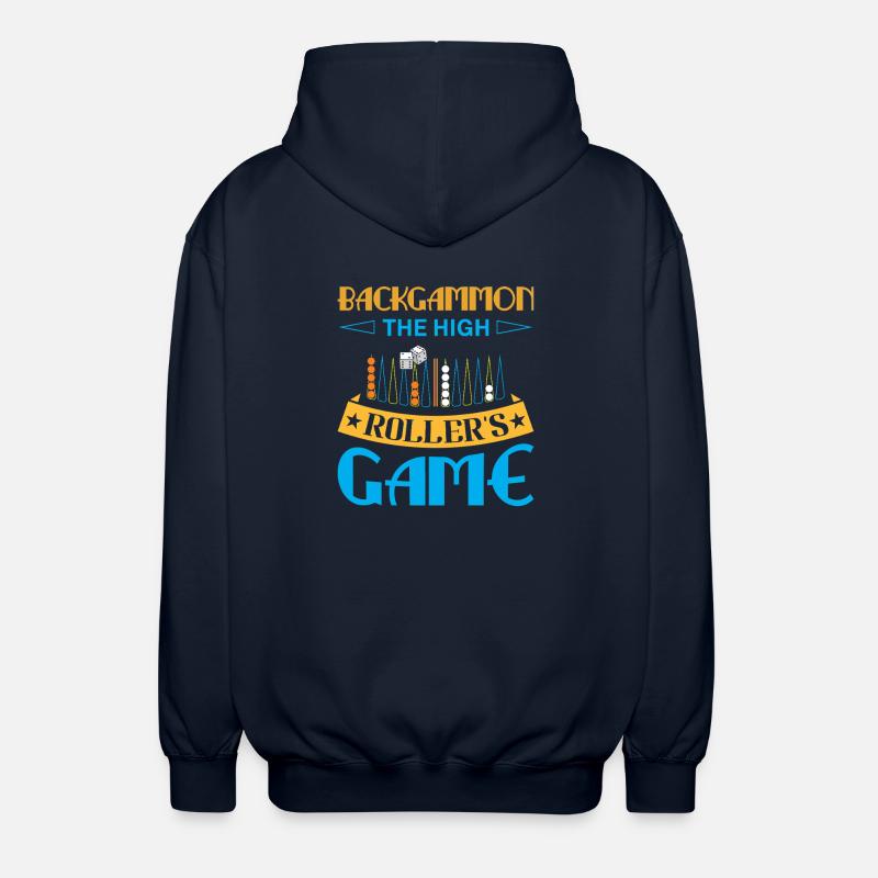 Backgammon Spiel - Unisex Kapuzenjacke - Navy