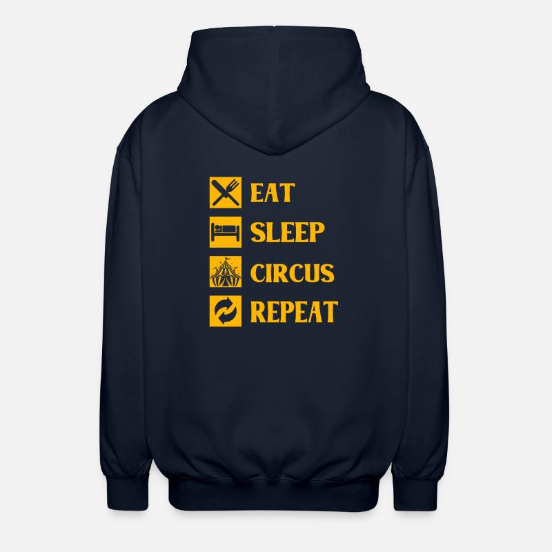 Manger dormir Circus Répéter - Veste à capuche unisexe - marine