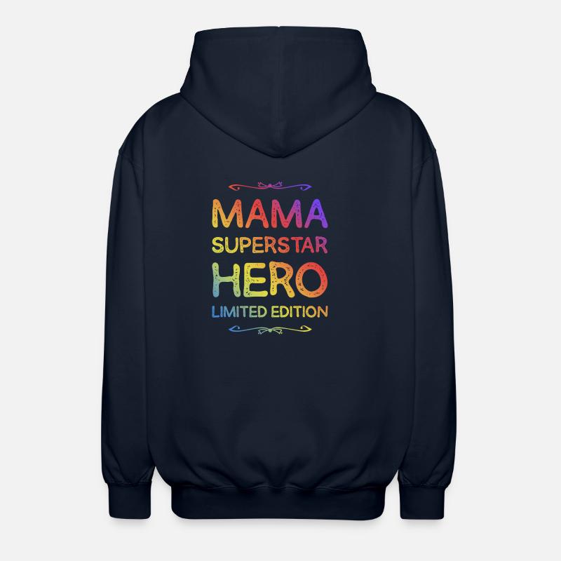 Beste Mama Held Spruch - Unisex Kapuzenjacke - Navy