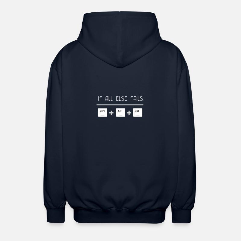 Annuler Ctrl + Alt + Suppr - Veste à capuche unisexe - marine