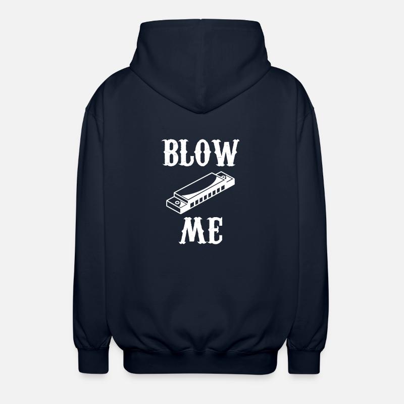 harmonica - harmonica player - harmonica - Unisex Hooded Jacket - navy