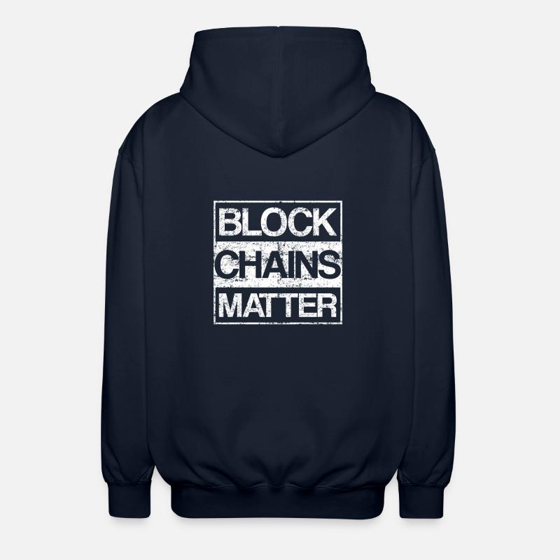 Blockchains Matter Cryptocurrency - Unisex Kapuzenjacke - Navy