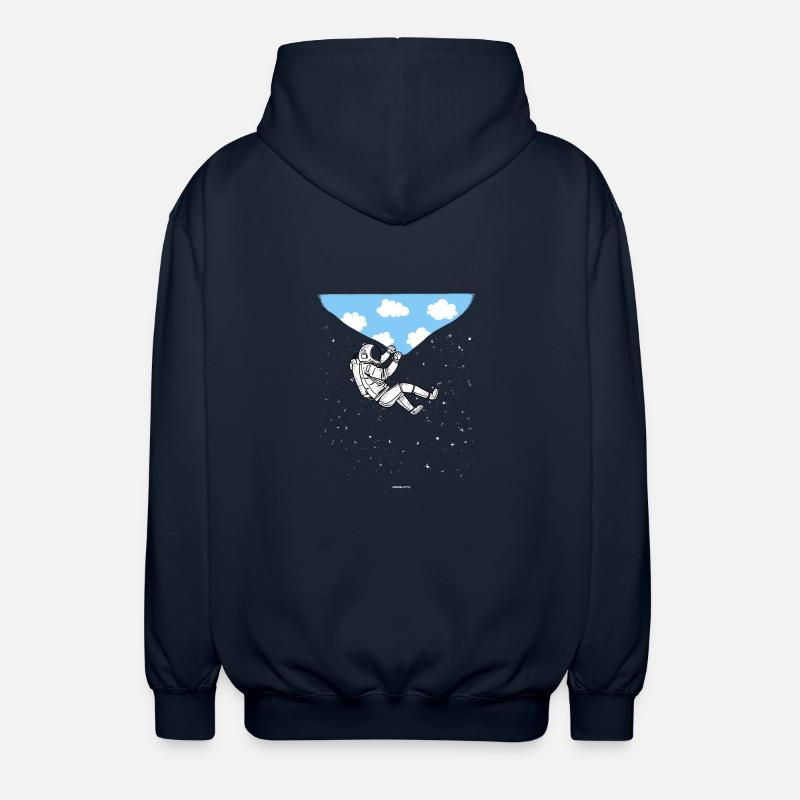 ASTRONAUT clouds gift - Unisex Hooded Jacket - navy