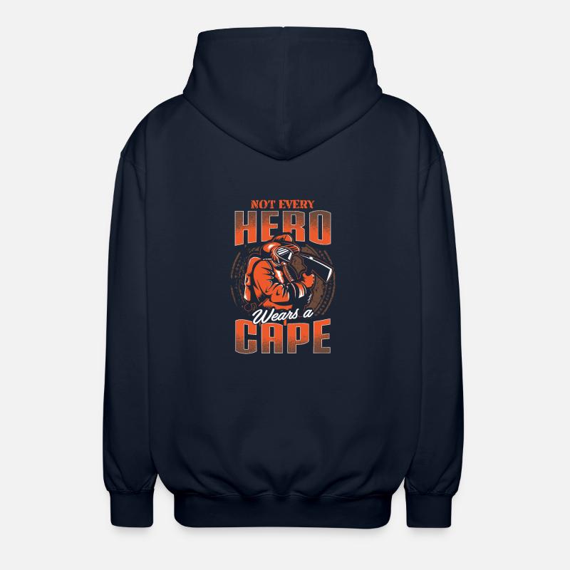 Pompier pompier Firefighter héros cadeau - Veste à capuche unisexe - marine