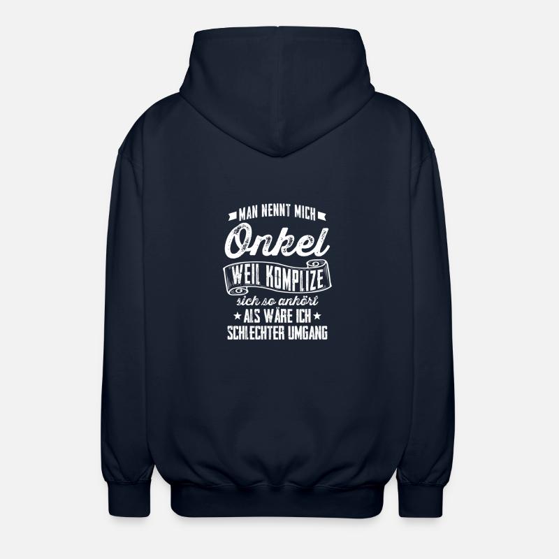 Onkel = Komplize? - Geschenk - Unisex Kapuzenjacke - Navy
