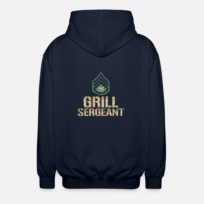 Lustiger Grill-Sergeant Grill Barbeque - Unisex Kapuzenjacke - Navy