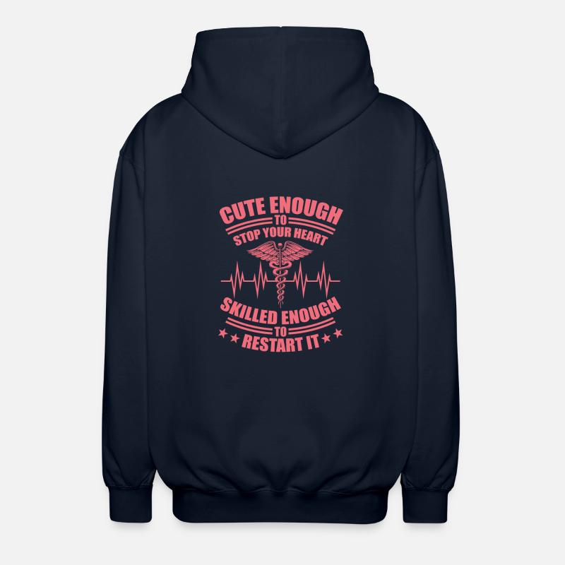Hübsche Krankenschwester MFA Geschenk - Unisex Kapuzenjacke - Navy