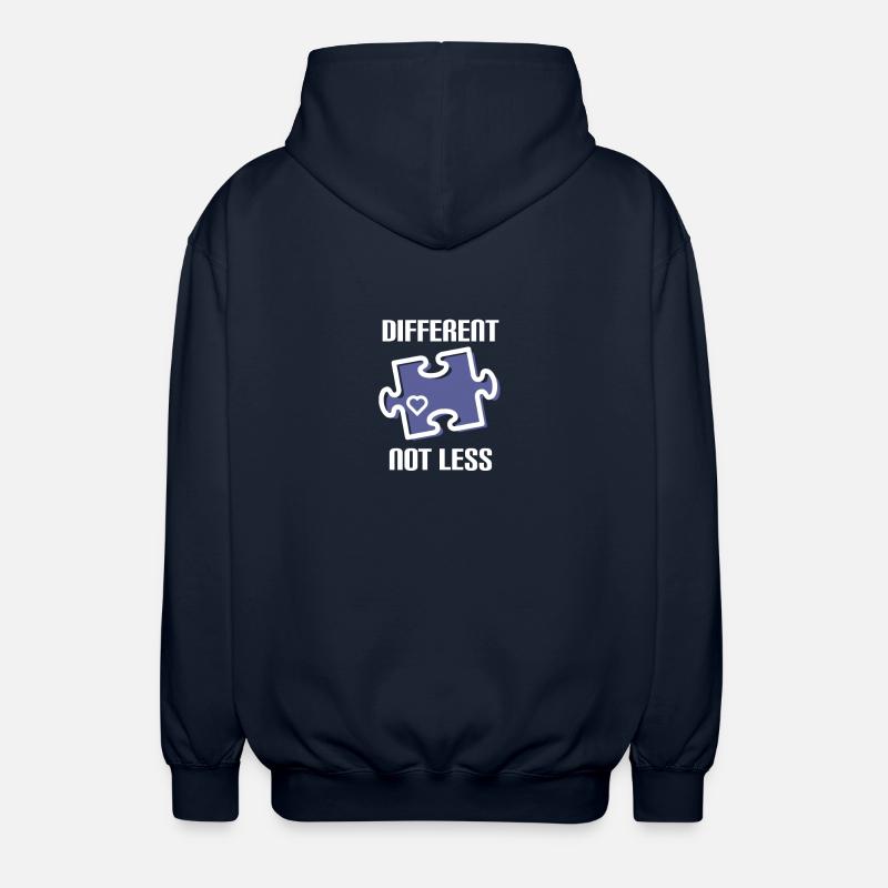 DIFFERENT - NOT LESS! AUTISMUS - Unisex Kapuzenjacke - Navy