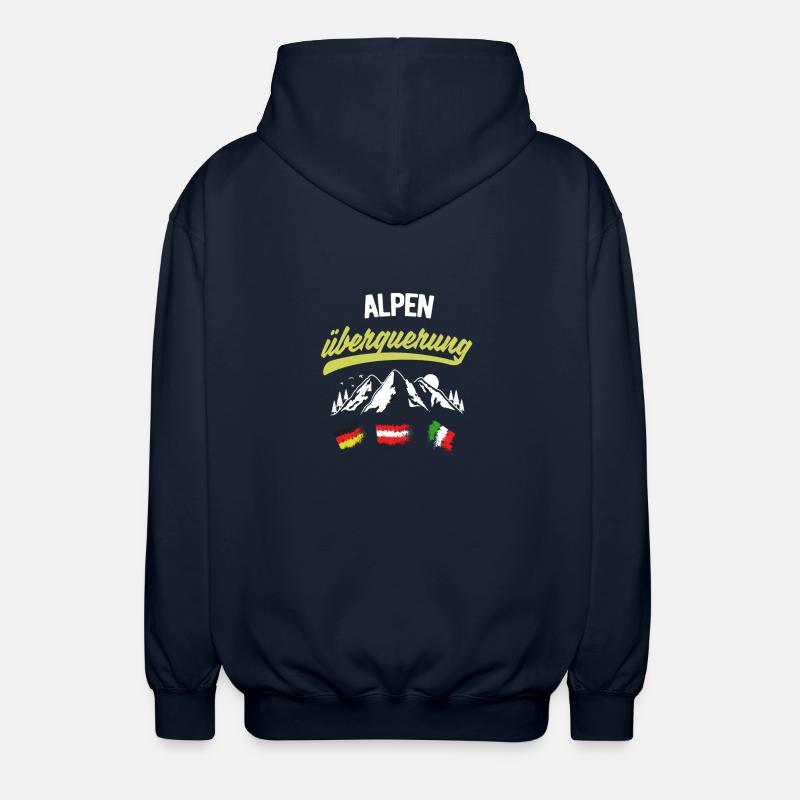 Alpenüberquerung - Unisex Kapuzenjacke - Navy