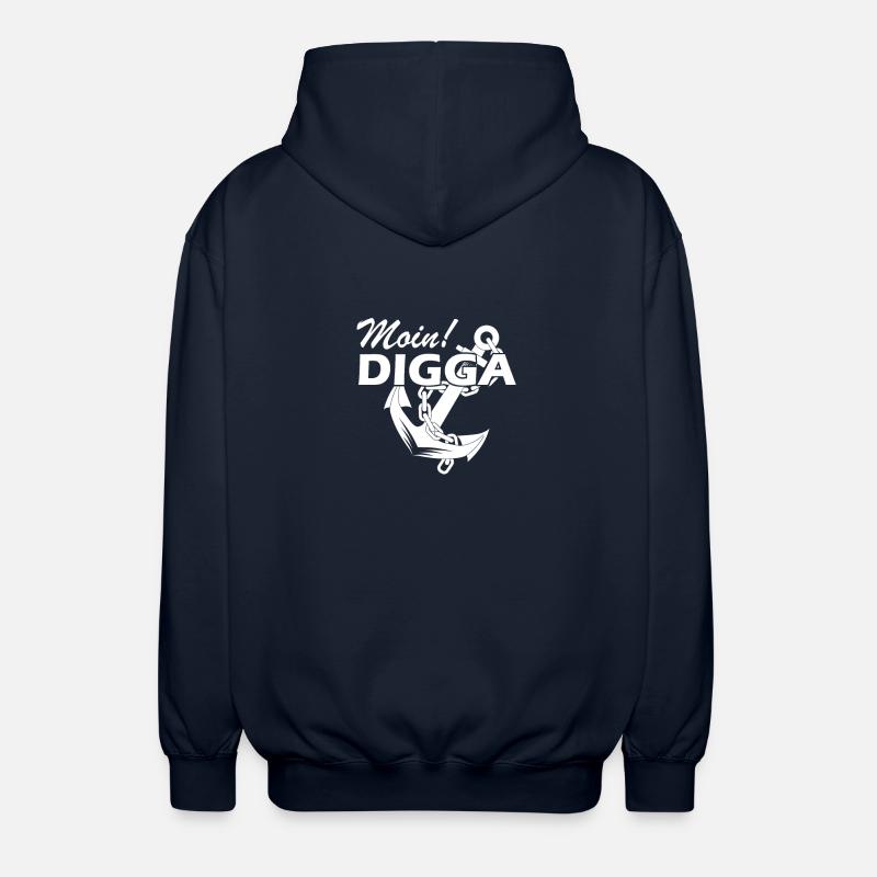 Moin Digga Anker - Unisex Kapuzenjacke - Navy