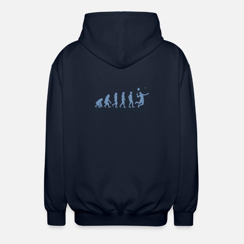 Badminton Evolution Gift - Unisex Hooded Jacket - navy