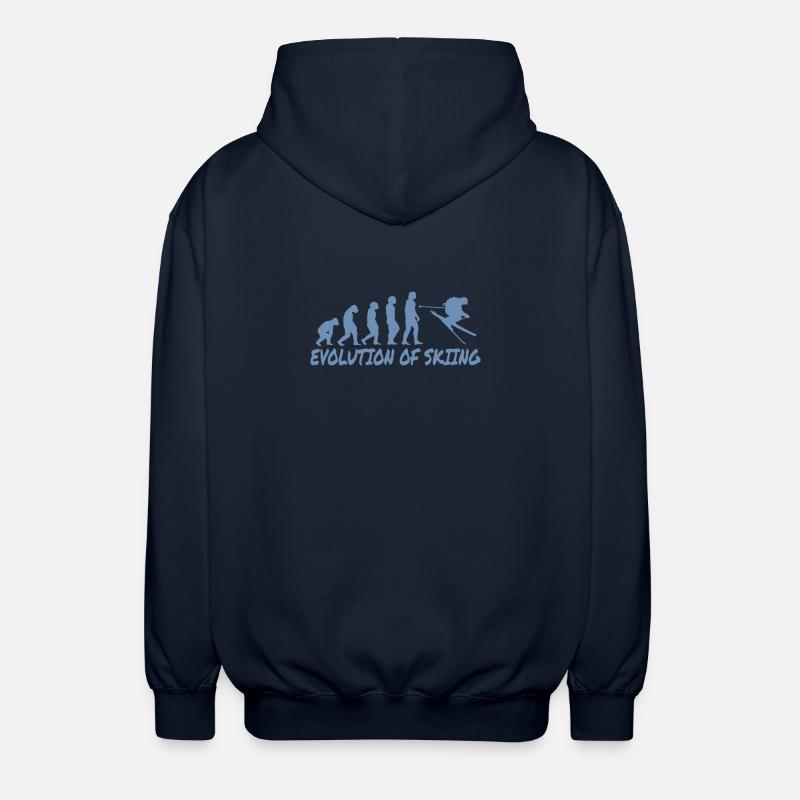 Evolution du skieur skieur - Veste à capuche unisexe - marine