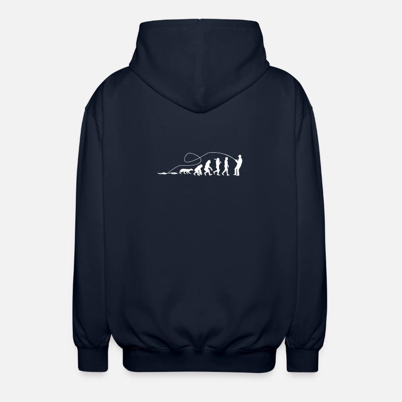 Evolution Angler TShirt - Unisex Kapuzenjacke - Navy